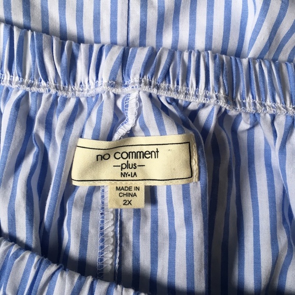 No Comment Plus Off the Shoulder Striped Lace Top - Picture 7 of 7